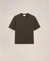 Ami Alexandre Mattiussi Ami De Coeur T-shirt Brown In Dark Coffee