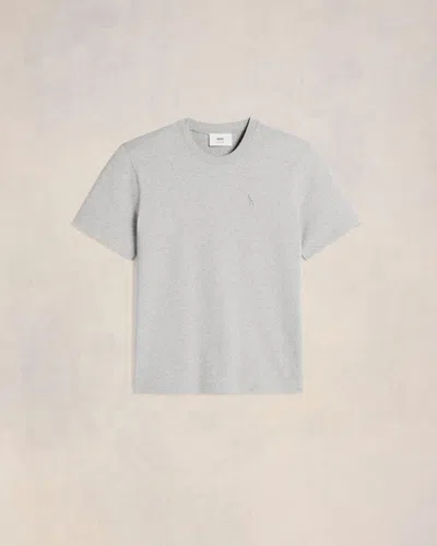 Ami Alexandre Mattiussi Ami De Coeur T-shirt Grey In Heather Ash Grey
