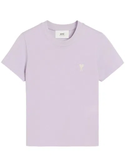 Ami Alexandre Mattiussi Ami Paris Cropped T-shirt In Pink