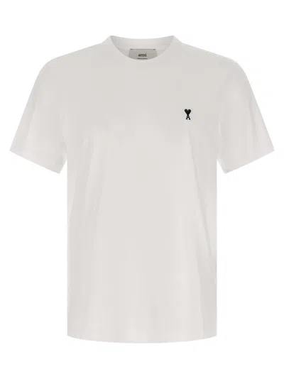 Ami Alexandre Mattiussi Ami Paris Men Ami De Coeur T-shirt In Organic Cotton Jersey In White
