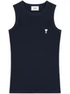 Ami Alexandre Mattiussi Cotton Ami De Coeur Tank Top In Blau