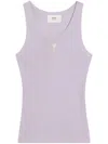 Ami Alexandre Mattiussi Ami Paris Tank Top Ami De Coeur Lilac Women In Purple