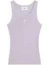 Ami Alexandre Mattiussi Ami Paris Tank Top Ami De Coeur Lilac Women In Purple