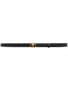 Ami Alexandre Mattiussi Ami De Coeur Thin Belt In 黑色