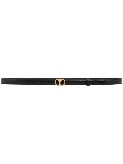 Ami Alexandre Mattiussi Ami De Coeur Thin Belt In 黑色