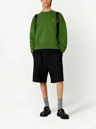 Ami Alexandre Mattiussi Ami De Coeur Joggingshorts In Black