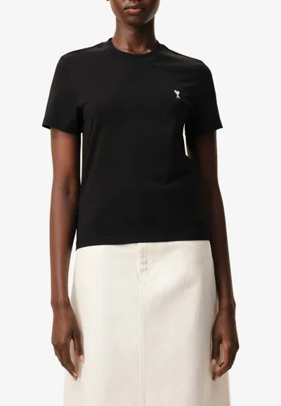 Ami Alexandre Mattiussi Ami De Coeur T-shirt In Black