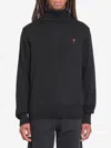 Ami Alexandre Mattiussi Ami Paris Ami De Coeur Merino Wool Turtleneck Sweater