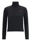 Ami Alexandre Mattiussi Ami Paris Black Wool Sweater In Black