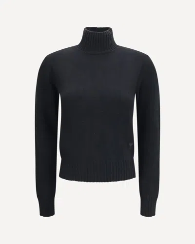 Ami Alexandre Mattiussi Ami De Coeur Turtleneck Sweater In Black