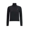 Ami Alexandre Mattiussi Ami Paris Women Ami De Coeur Turtleneck Sweater In Black