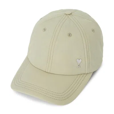 Pre-owned Ami Alexandre Mattiussi Ami De Coeur Unisex Cap In Grey/white