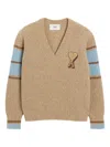 Ami Alexandre Mattiussi Brown Wool College Sweater Brown In Neutral