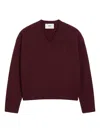 Ami Alexandre Mattiussi Ami Paris Cherry-coloured Wool And Cashmere Sweater Ami De Coeur Men In Red