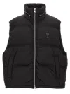 Ami Alexandre Mattiussi Ami Paris Ami Paris De Coeur Nylon Down Vest In Black