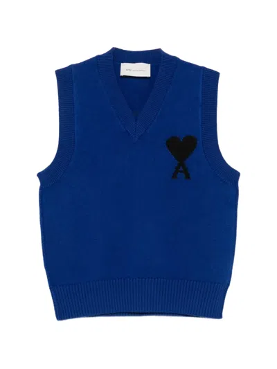Ami Alexandre Mattiussi Ami De Coeur Vest In Blue