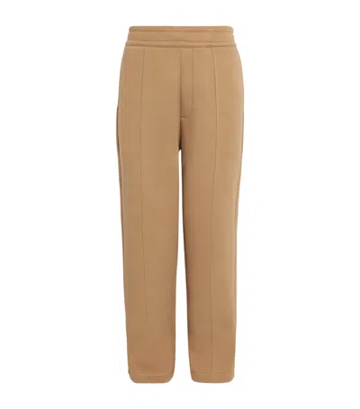 Ami Alexandre Mattiussi Ami De Coeur Wide-leg Sweatpants In Sand