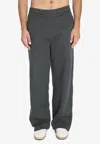 Ami Alexandre Mattiussi Ami De Coeur Wide-leg Track Pants In Gray