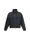 Ami Alexandre Mattiussi Ami Paris Technical Fabric Jacket With Zip And Hood. In Black