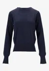 Ami Alexandre Mattiussi Pull Col Rond Ami Paris De Coeur Ton Sur Ton In Blue