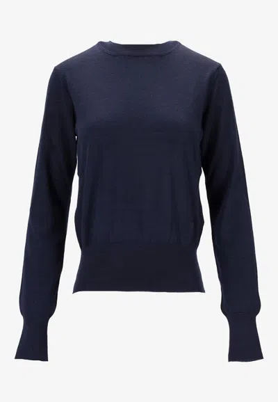 AMI ALEXANDRE MATTIUSSI AMI DE COEUR WOOL AND SILK SWEATER