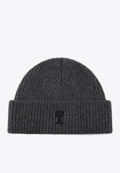 AMI ALEXANDRE MATTIUSSI AMI DE COEUR WOOL BEANIE
