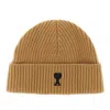 Ami Alexandre Mattiussi 'ami De Coeur' Wool Beanie Hat In Sand