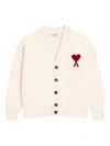 Ami Alexandre Mattiussi Ami De Coeur Wool Cardigan