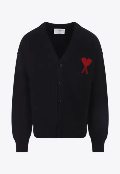 AMI ALEXANDRE MATTIUSSI AMI DE COEUR WOOL CARDIGAN