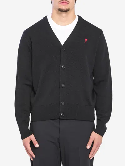 AMI ALEXANDRE MATTIUSSI AMI DE COEUR WOOL CARDIGAN