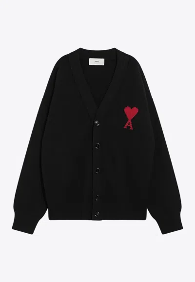 AMI ALEXANDRE MATTIUSSI AMI DE COEUR WOOL CARDIGAN