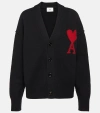 Ami Alexandre Mattiussi Ami Paris Ami De Coeur Black Cardigan Women In Multicoloured