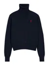 Ami Alexandre Mattiussi Ami Paris Jersey With Ami De Couer Embroidery In Azul
