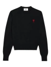Ami Alexandre Mattiussi Ami De Coeur Logo-embroidered Jumper In Black