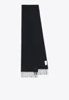 Ami Alexandre Mattiussi Ami De Coeur Wool Scarf In Black