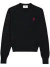 Ami Alexandre Mattiussi Ami Red Adc Sweater In Black