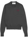 Ami Alexandre Mattiussi Jersey With Logo In Grey