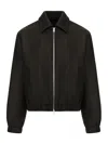 Ami Alexandre Mattiussi Ami De Coeur Wool Zip-up Jacket In Black