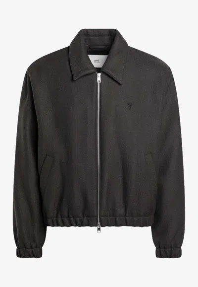 AMI ALEXANDRE MATTIUSSI AMI DE COEUR ZIP-UP JACKET