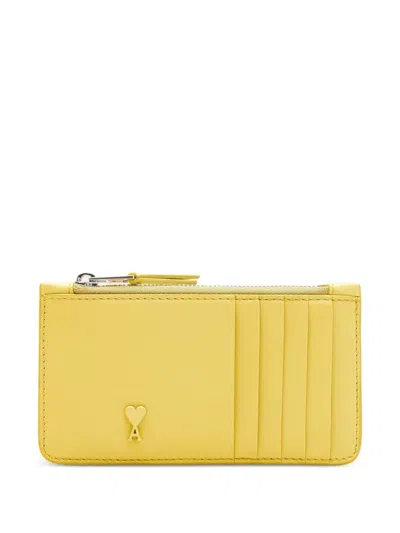 Ami Alexandre Mattiussi Ami De Coeur Zipped Cardholder In White