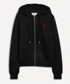 Ami Alexandre Mattiussi Zip-up Hoodie With Kangaroo Pocket And Drawstring Hood