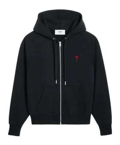 AMI ALEXANDRE MATTIUSSI AMI DE COEUR ZIPPED HOODIE