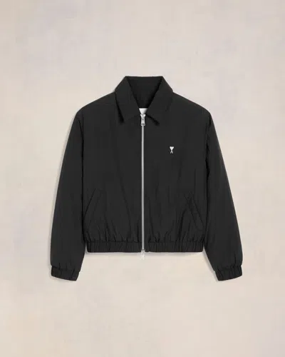 AMI ALEXANDRE MATTIUSSI AMI DE COEUR ZIPPED JACKET BLACK