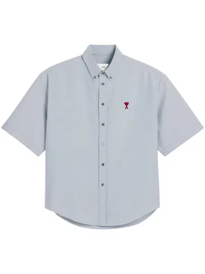 Ami Alexandre Mattiussi Ami De Couer-motif Shirt In Blue