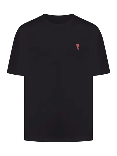 Ami Alexandre Mattiussi Ami De Couer T-shirt In Black