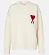 Ami Alexandre Mattiussi Ami De Caur Virgin Wool Sweater In Neutral