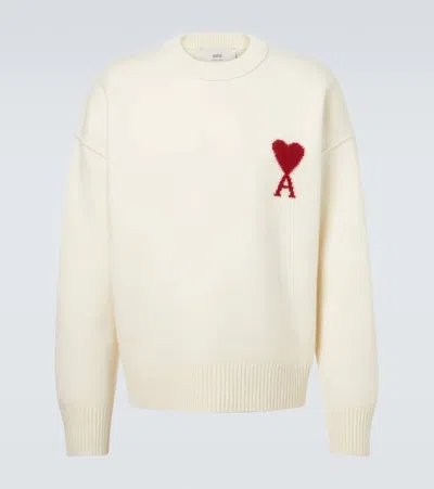 AMI ALEXANDRE MATTIUSSI AMI DE CAUR VIRGIN WOOL SWEATER
