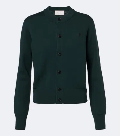 Ami Alexandre Mattiussi Cardigan Ami De Coeur Aus Wolle In Black