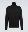 Ami Alexandre Mattiussi Ami De Caur Wool Turtleneck Sweater In Black