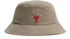 Ami Alexandre Mattiussi Gray Ami De Coeur Embroidery Bucket Hat